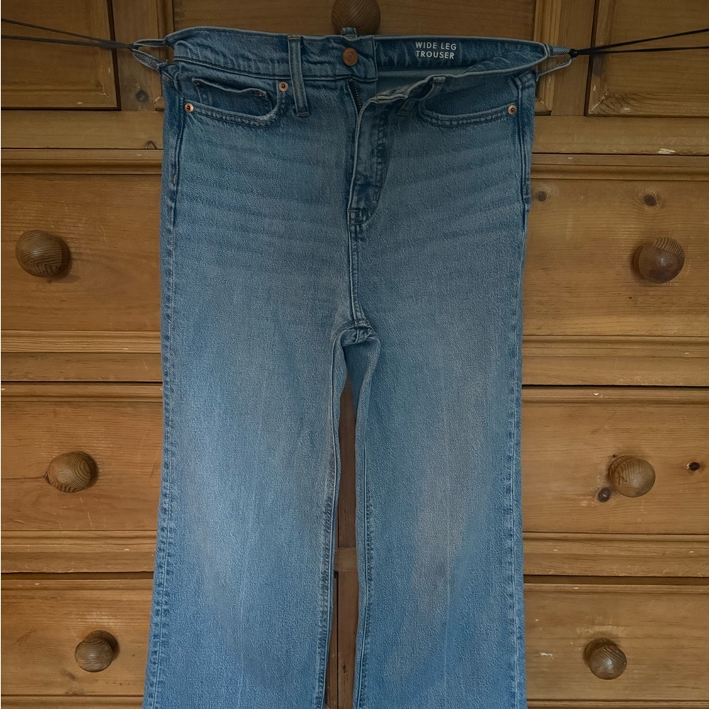 J. Crew Light Blue Denim Wide Leg Trousers